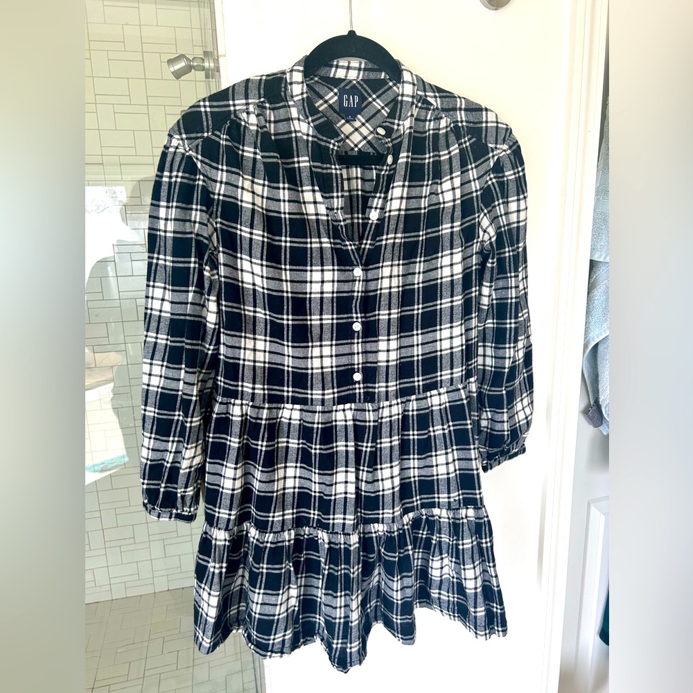 Black & White Flannel Dress